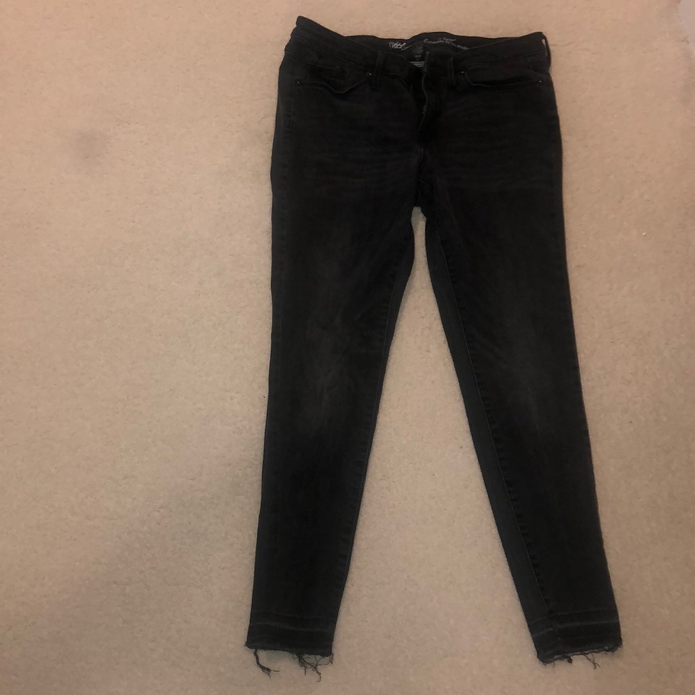 women’s black stonewash denim jeans